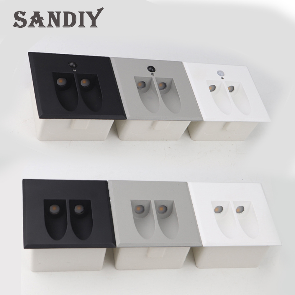 Outdoor Lighting On Stairs - SANDIY Wodoodporna lampa ścienna z czujnikiem