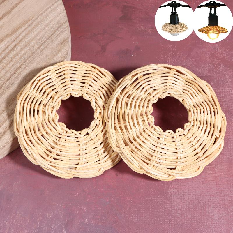 Outdoor Lighting Vintage - 2 szt. Ręcznie pleciony abażur z