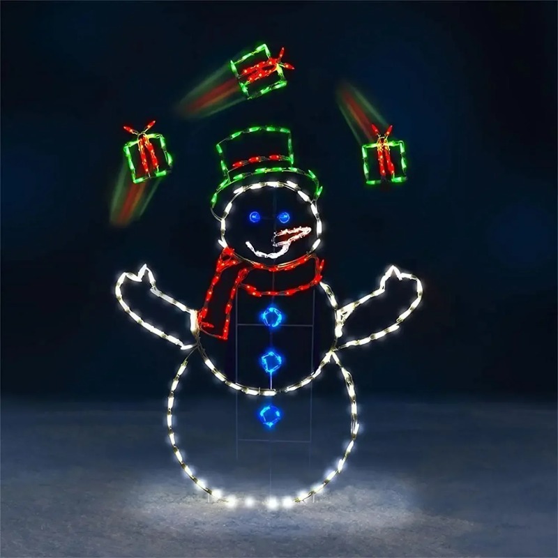 Świecący LED'owy bałwanek śnie – Outdoor Xmas Lighting Ideas recenzja i cena
