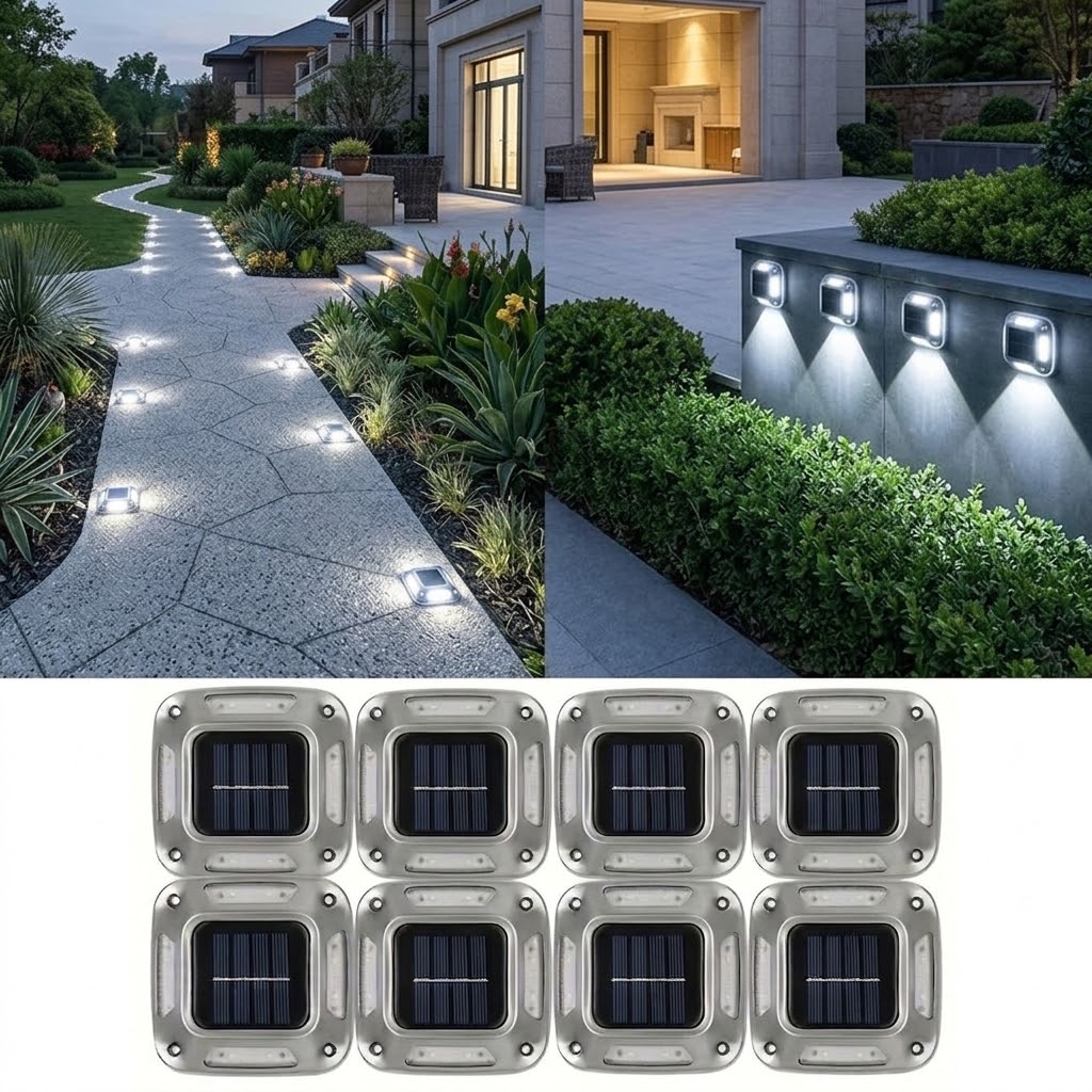 8 szt. solarnych lamp ogrodowy – Outdoor Lighting On Stairs recenzja i cena