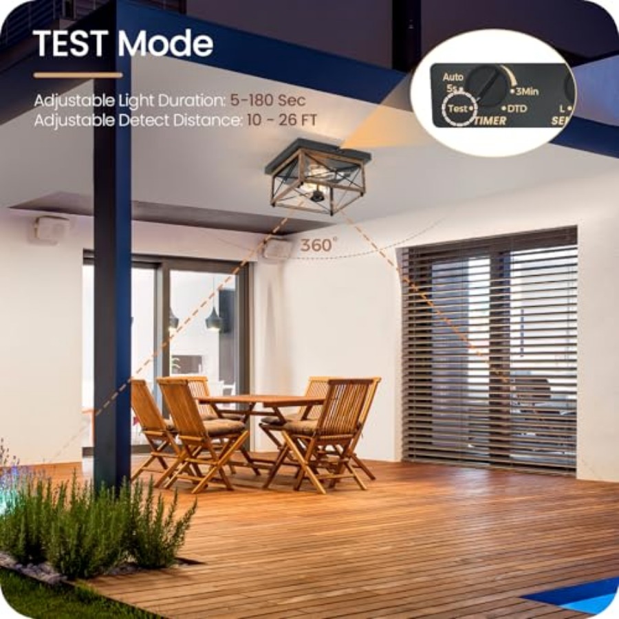Zewnętrzna lampa sufitowa z cz – Outdoor Lighting Sensor recenzja i cena