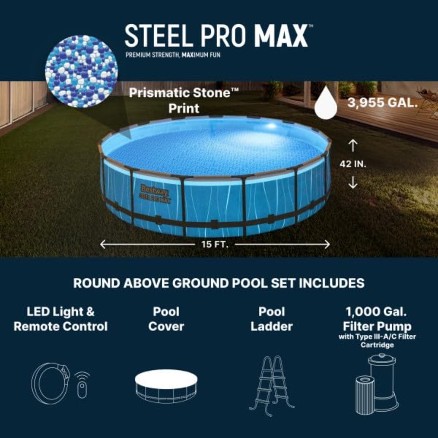 Basen naziemny 4,57 m x 1,07 m – Outdoor Lighting In Ground recenzja i cena