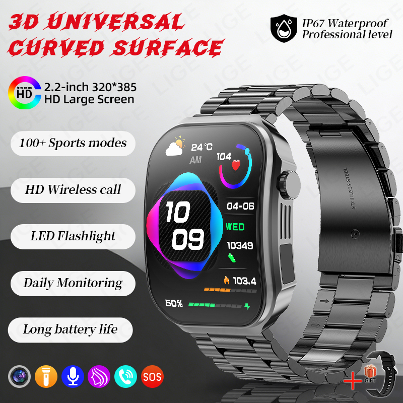 Męski Smartwatch z Wygiętym Ek – Outdoor Lighting Ip Rating recenzja i cena