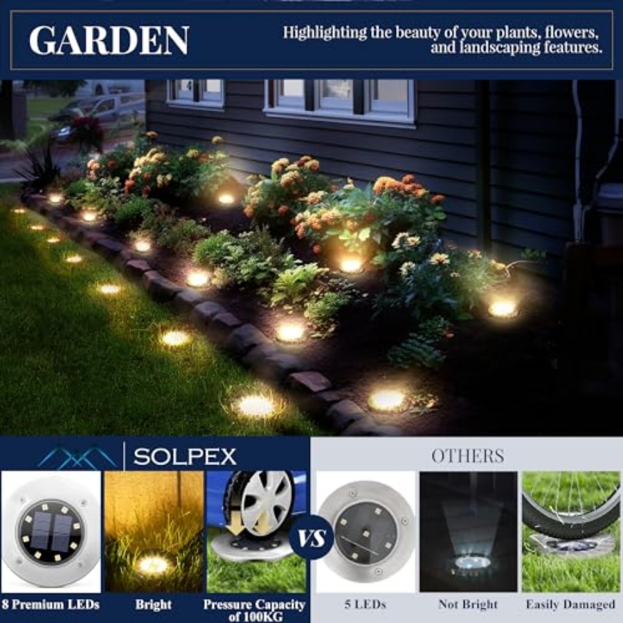 Solarne lampy gruntowe, solarn – Outdoor Lighting In Ground recenzja i cena