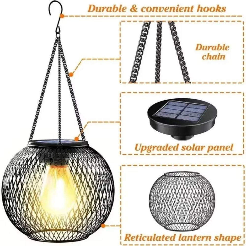 Lampion solarny z żelaza, kula – Outdoor Lighting Traditional recenzja i cena